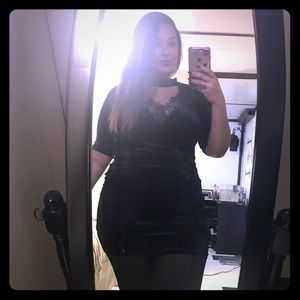 Velvet bodycon dress